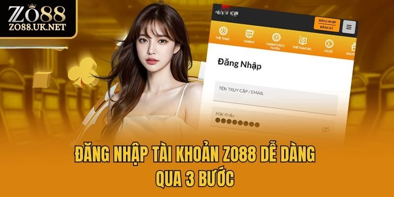 Đăng nhập tài khoản Zo88 dễ dàng qua 3 bước